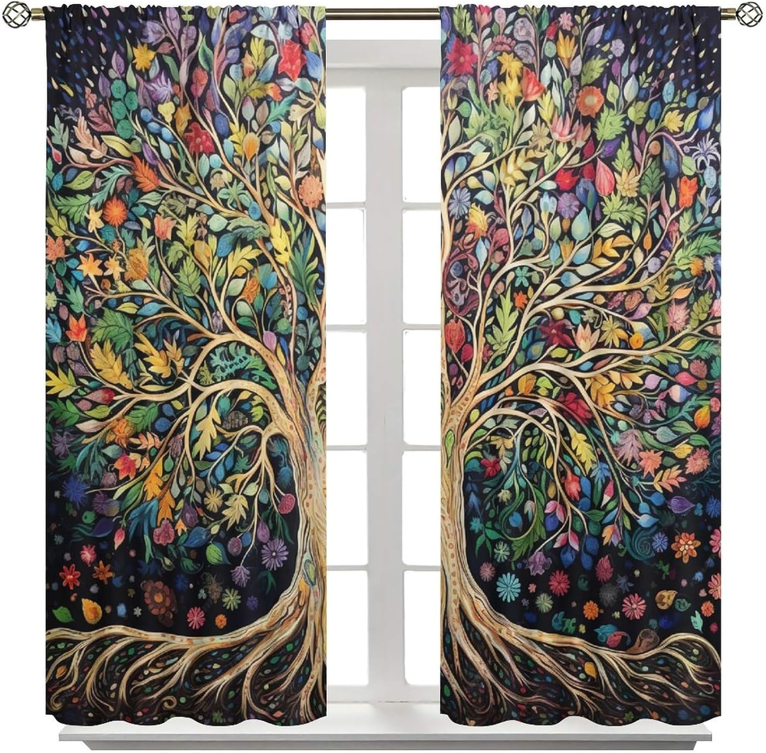 Tree of Life Curtains, Fantasy - مراجعة Korean Arts And Lifestyle وسعره