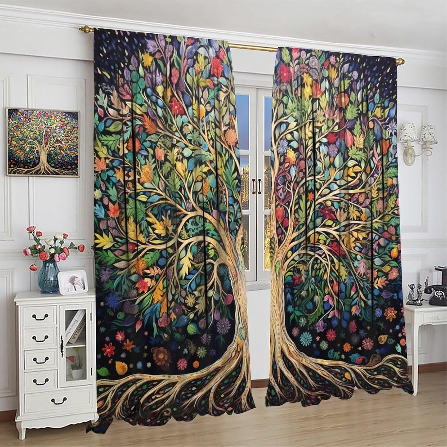 Tree of Life Curtains, Fantasy - مراجعة Korean Arts And Lifestyle وسعره