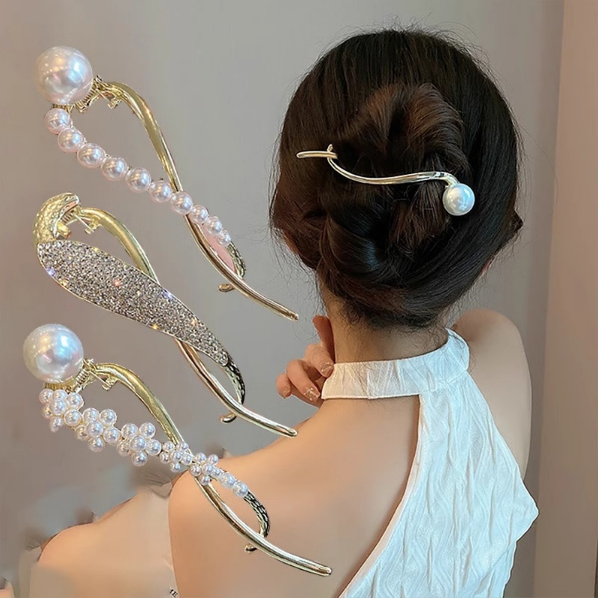 Elegant Glitter Pearl Hair Cli - مراجعة Korean Lifestyle & Kids Boutique Photos وسعره
