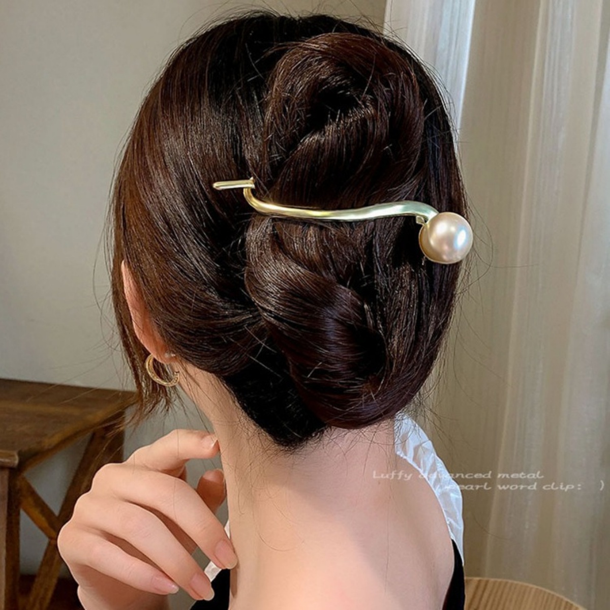 Elegant Glitter Pearl Hair Cli - مراجعة Korean Lifestyle & Kids Boutique Photos وسعره