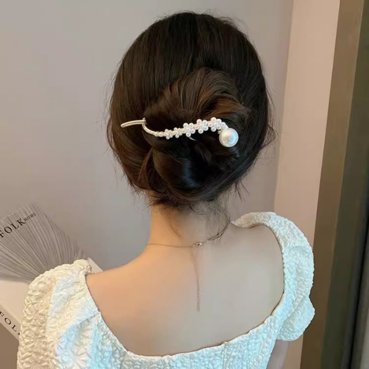 Elegant Glitter Pearl Hair Cli - مراجعة Korean Lifestyle & Kids Boutique Photos وسعره