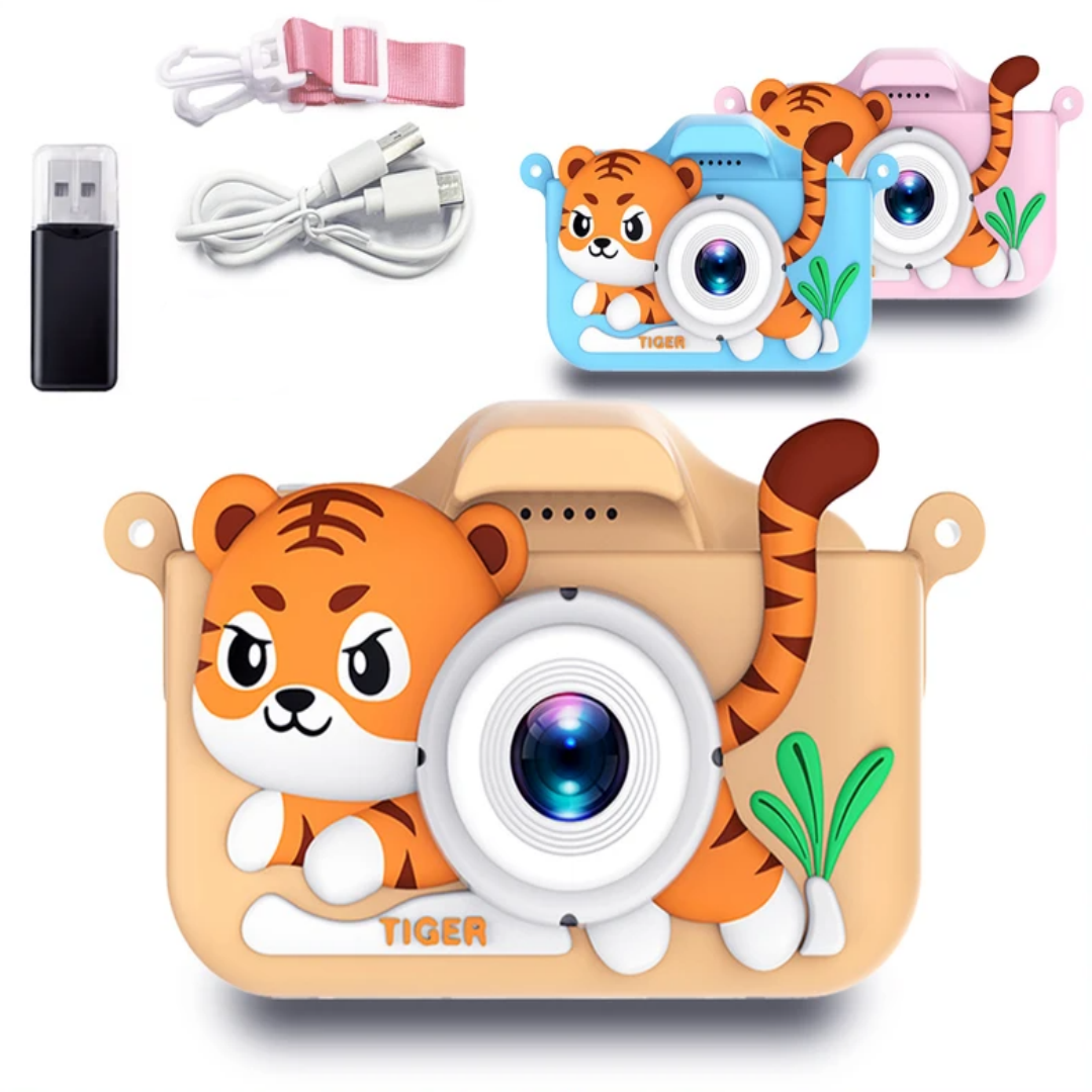 Kids Mini Camera Cartoon Tiger - مراجعة Korean Lifestyle Video وسعره