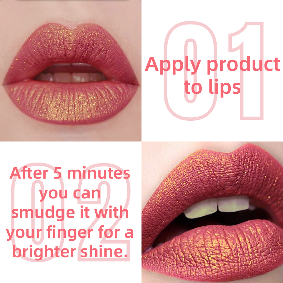 1PC Glitter Metallic 14 Colors - مراجعة Lip Tint Korean وسعره