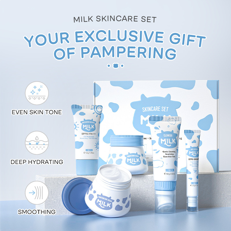 5pcs/box LAIKOU Milk Skin Care - مراجعة Korean Skincare Routine وسعره