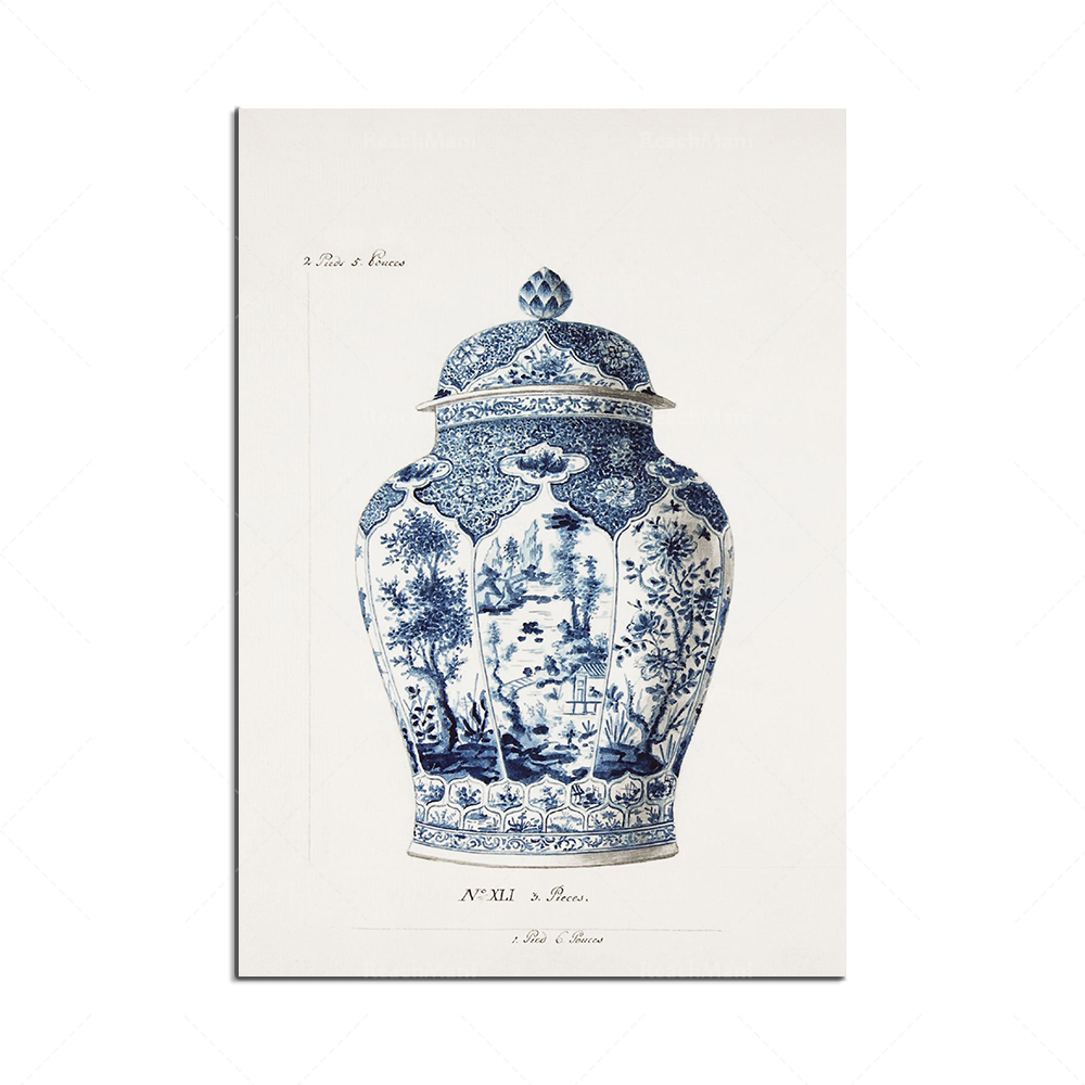 Korean printed blue porcelain  - مراجعة Korean Arts And Lifestyle وسعره