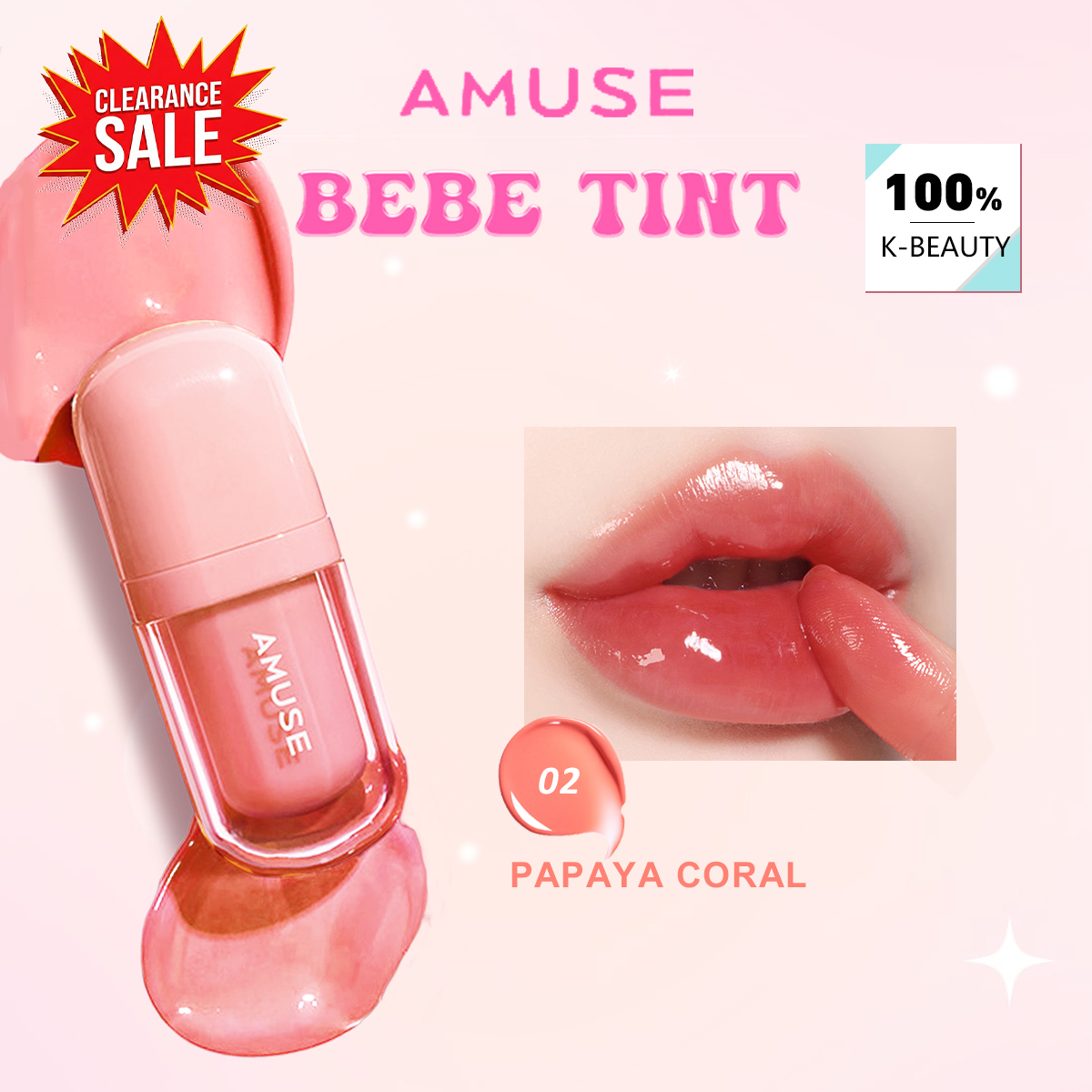 [ClearanceSale] AMUSE BEBE TIN - مراجعة Lip Tint Korean وسعره
