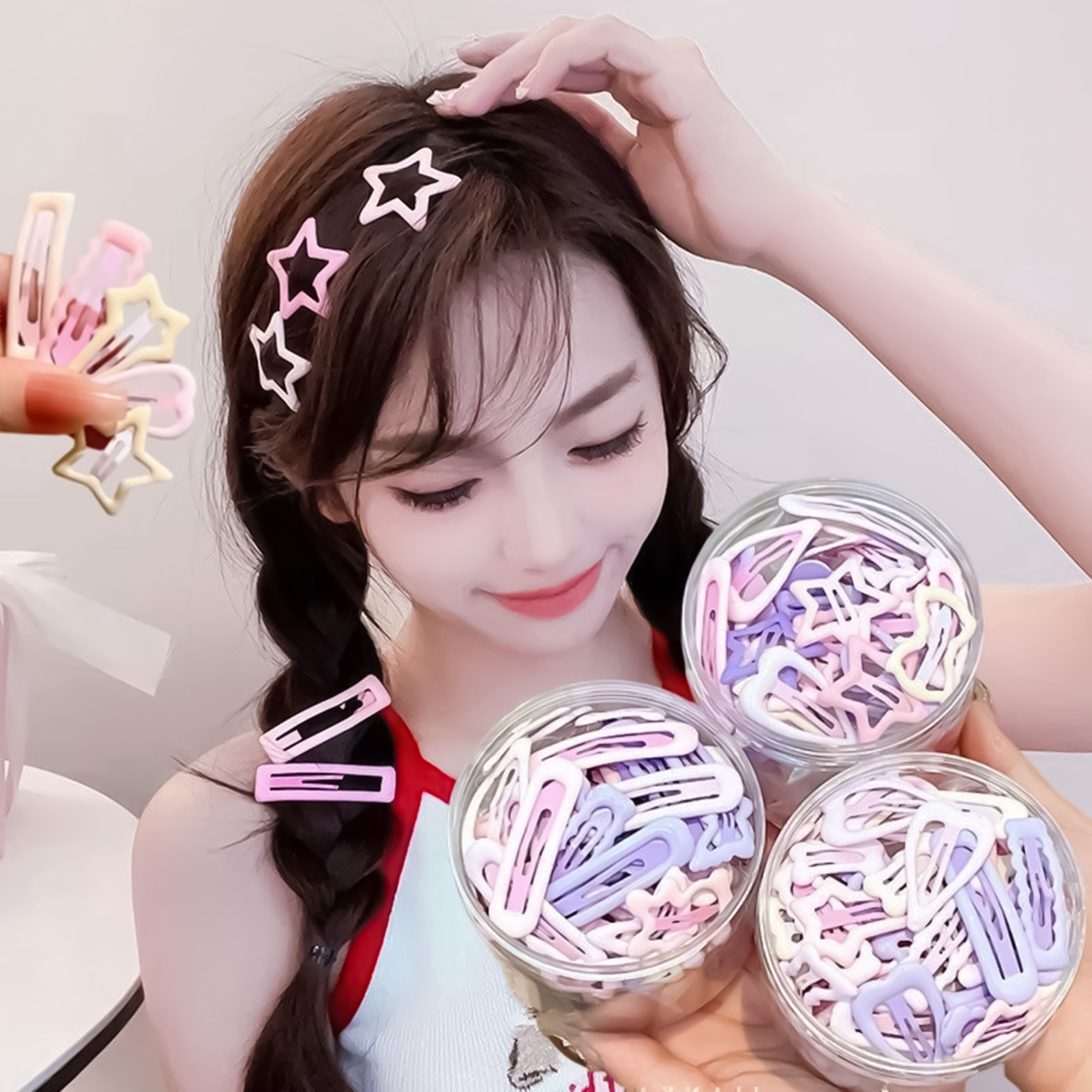 3PCS Sweet Style Headwear Pins - مراجعة Korean Lifestyle & Kids Boutique Photos وسعره