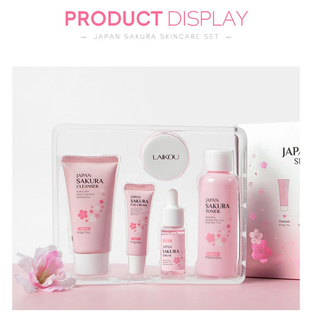 5/3pcs/Set Sakura Skin Care Se - مراجعة Korean Skincare Routine وسعره