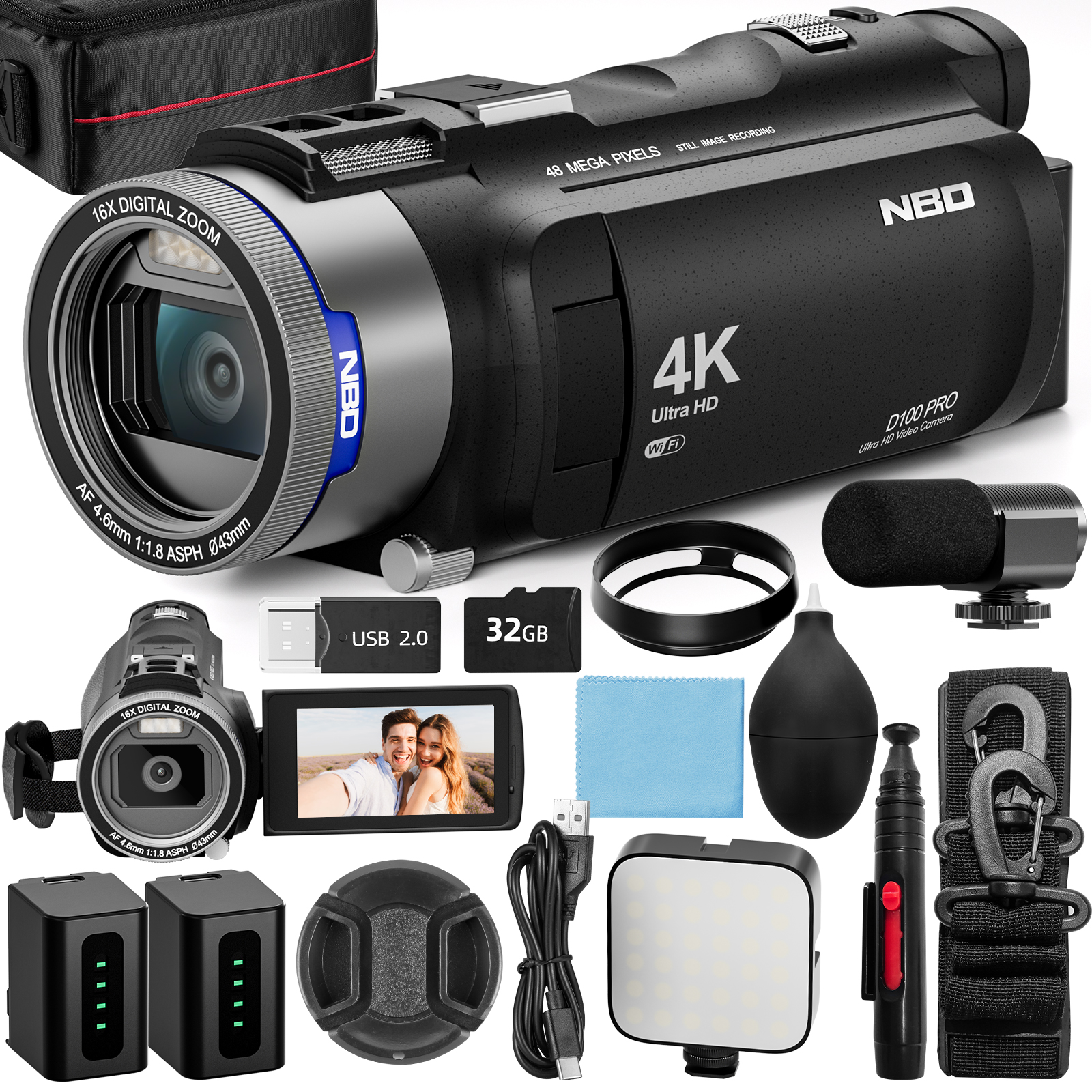 NBD 4K HD&48MP Camcorder Video - مراجعة Korean Lifestyle & Kids Boutique Photos وسعره