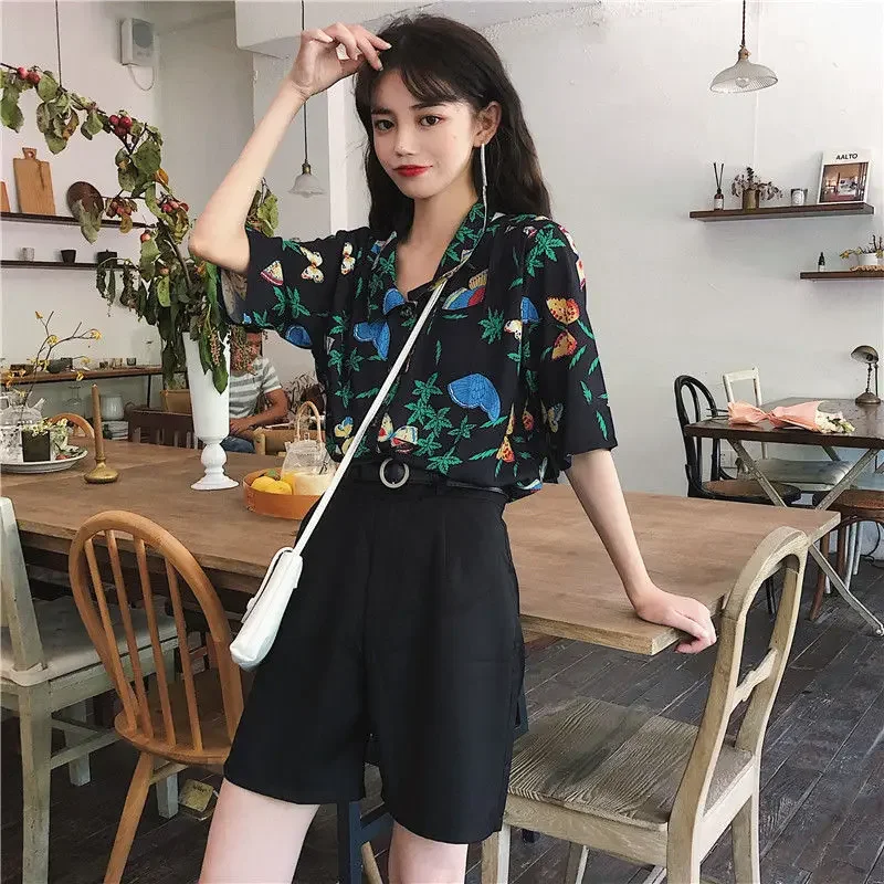 Shirts Women Corduroy Patch Po - مراجعة Korean Lifestyle Student وسعره