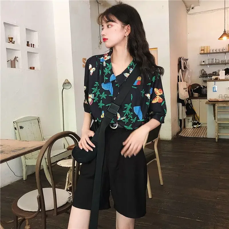 Shirts Women Corduroy Patch Po - مراجعة Korean Lifestyle Student وسعره
