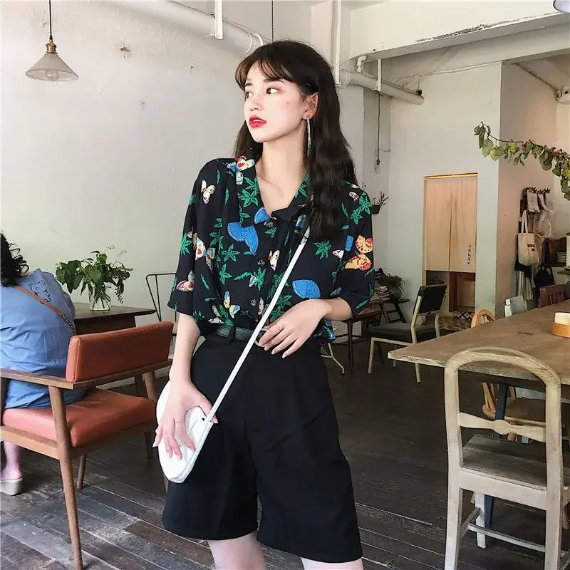 Shirts Women Corduroy Patch Po - مراجعة Korean Lifestyle Student وسعره