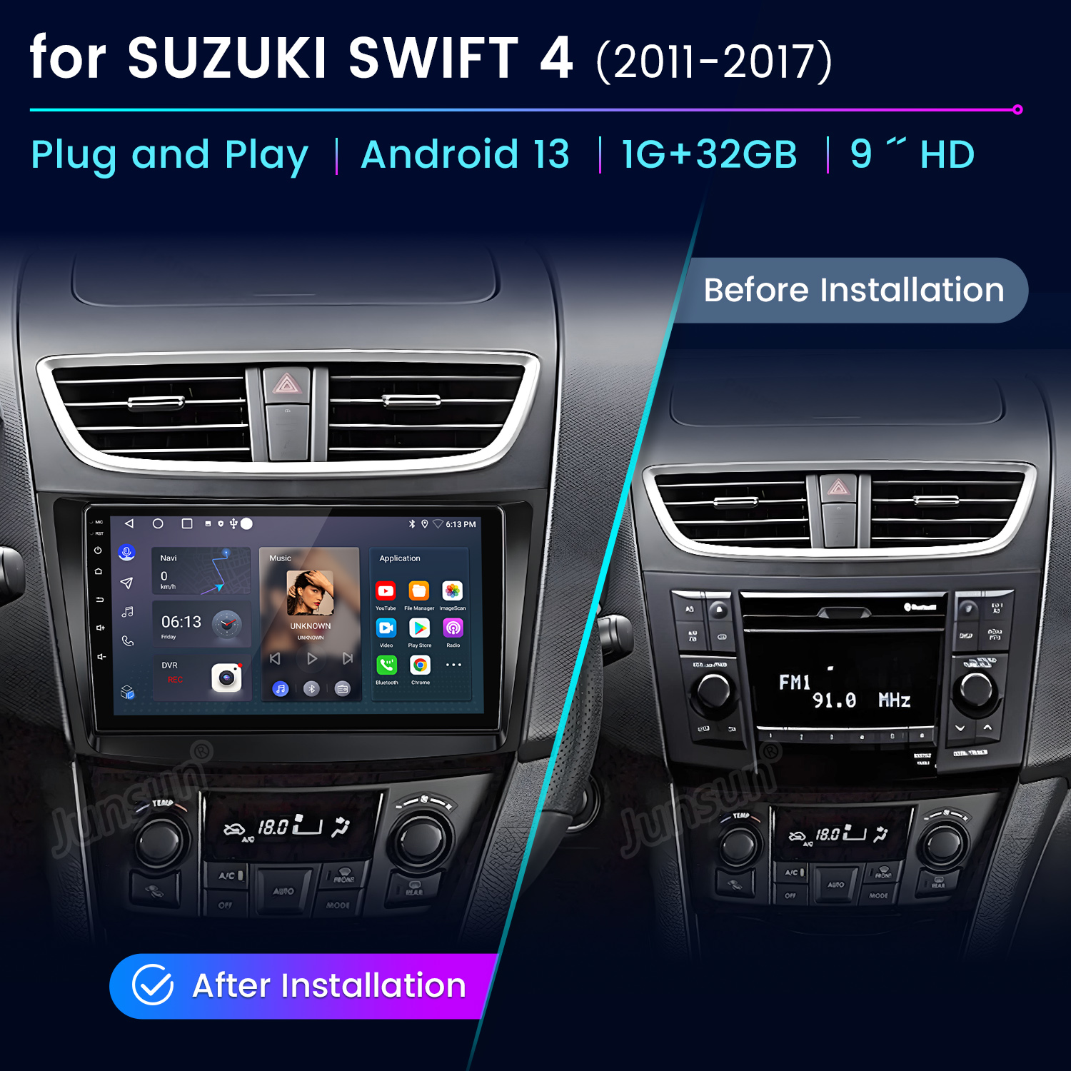 Junsun AI Voice Car Stereo Rad - مراجعة Korean Lifestyle Video وسعره