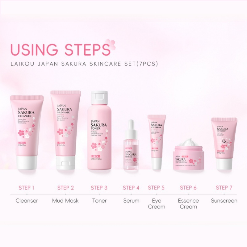 Korean Sakura Skincare Set Hyd - مراجعة Korean Skincare Routine وسعره