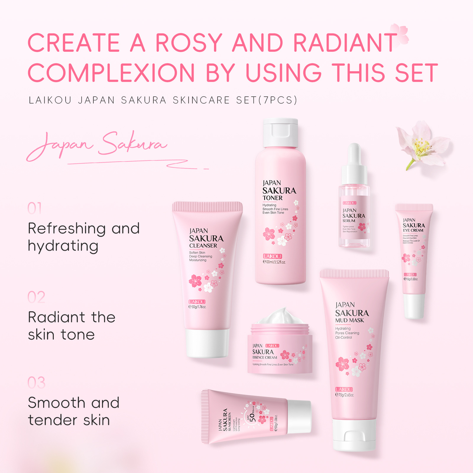 Korean Sakura Skincare Set Hyd - مراجعة Korean Skincare Routine وسعره