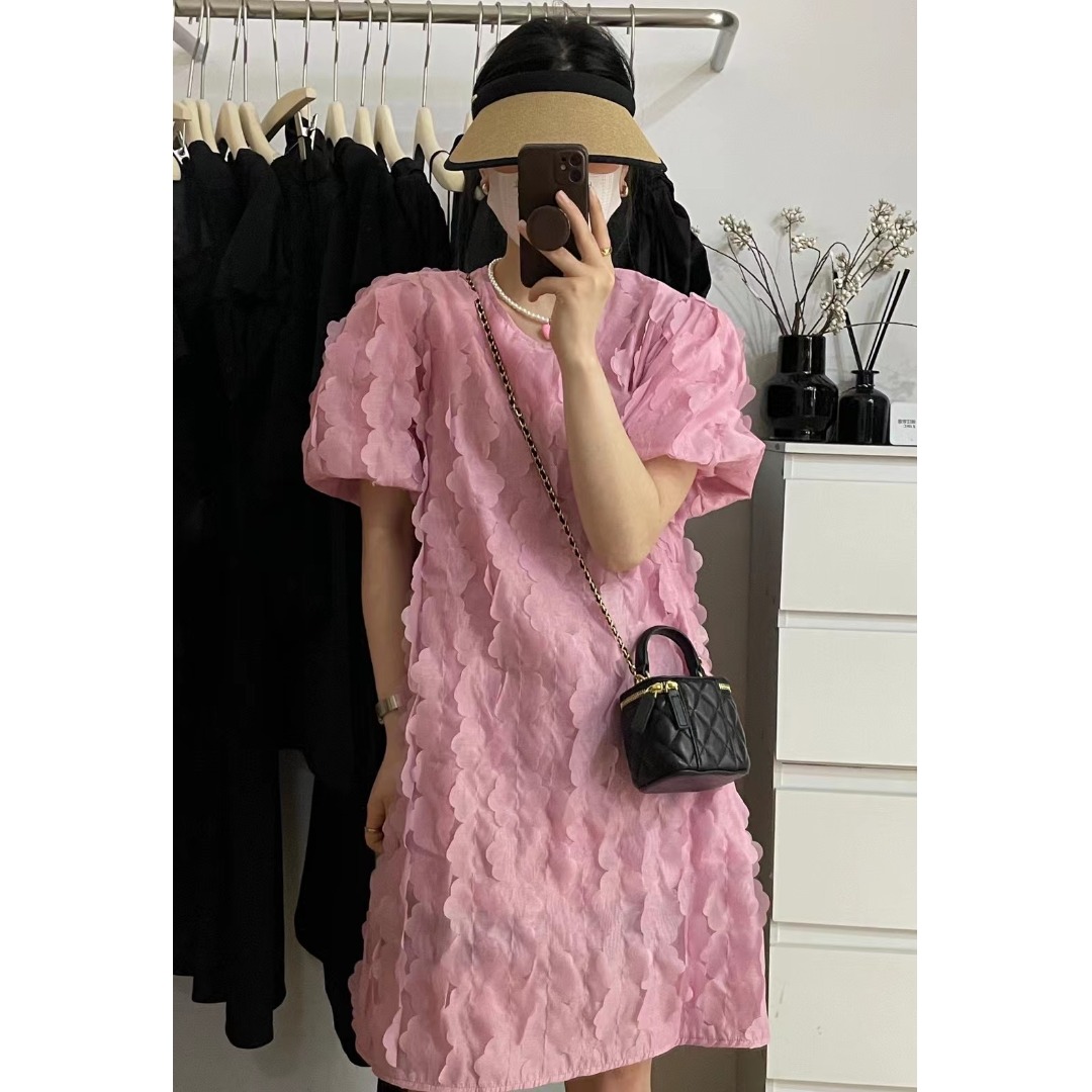 Floral Bubble Sleeve Dress Kor - مراجعة Korean Lifestyle & Kids Boutique Photos وسعره