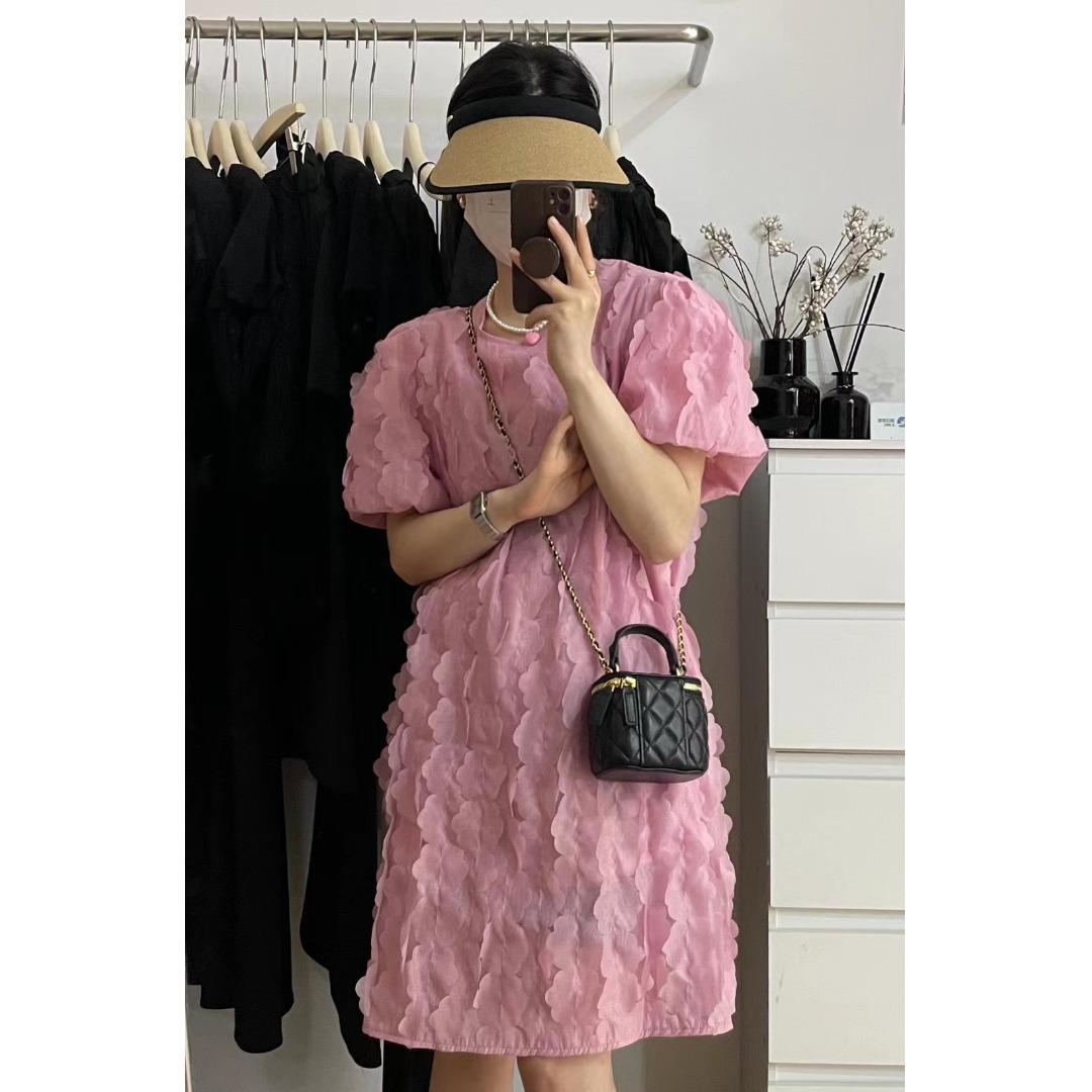 Floral Bubble Sleeve Dress Kor - مراجعة Korean Lifestyle & Kids Boutique Photos وسعره