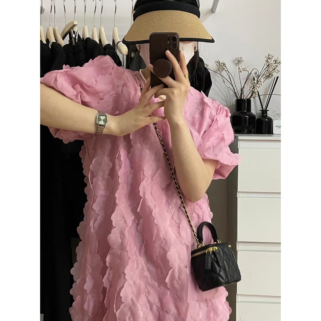 Floral Bubble Sleeve Dress Kor - مراجعة Korean Lifestyle & Kids Boutique Photos وسعره
