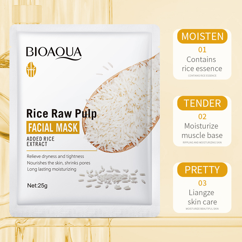 1/5/10/20pcs Rice Raw Pulp Fac - مراجعة Korean Skincare Routine وسعره